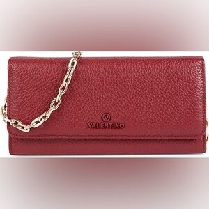 Valentino by Mario Valentino Red Leather Chain Bag